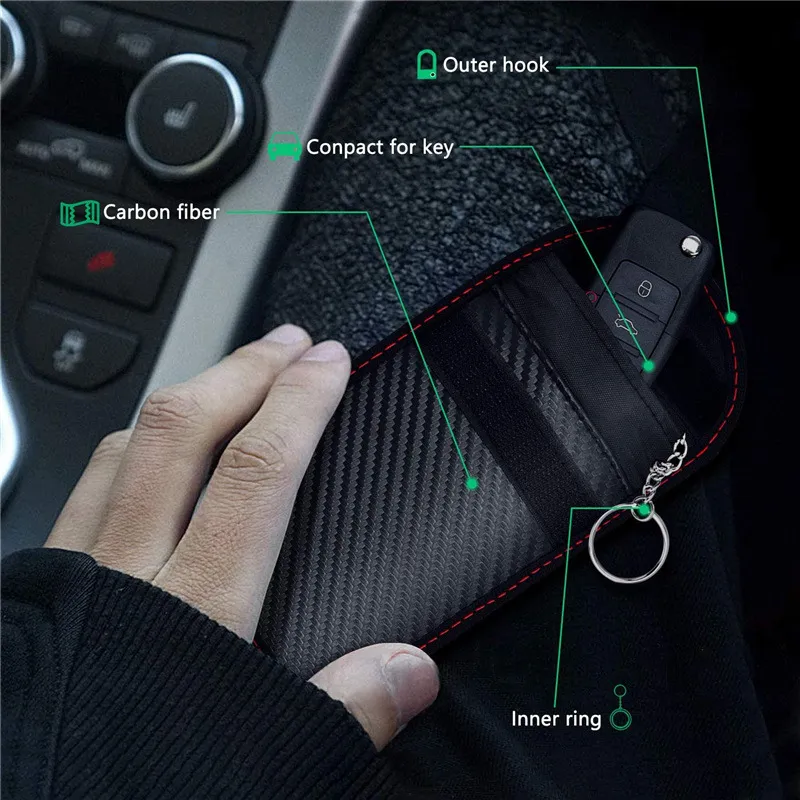 Faraday Bag for Car Keys – Signal Blocker Case for Keyless Entry Theft Prevention | RFID Signal Blocking Shielding Pouch for Car Security & Privacy