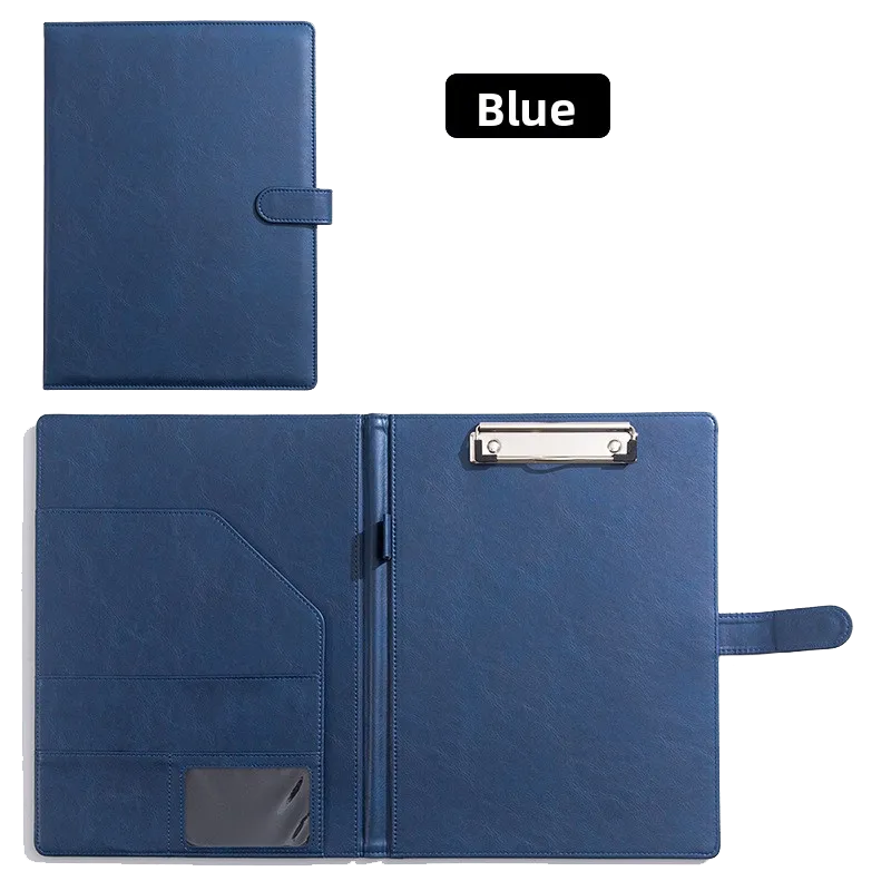 Multifunctional Leather A4 Document Folder with Writing Board