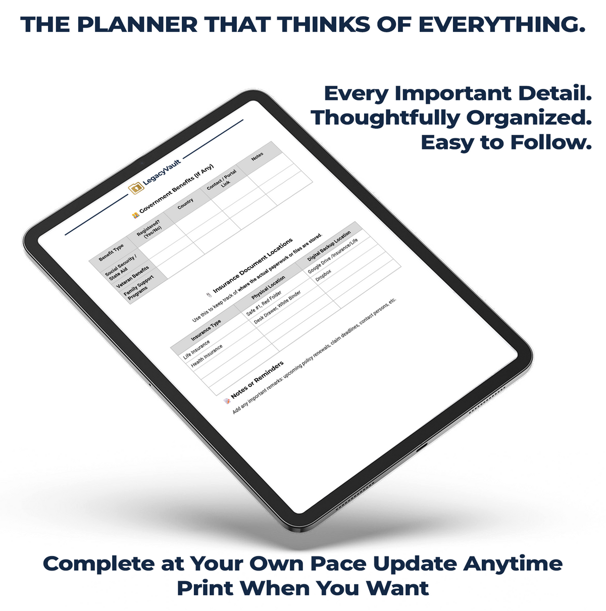 Ultimate End of Life Planning System (Word/PDF) | Estate & Life Document Organizer | Emergency Family Binder | LegacyVault™