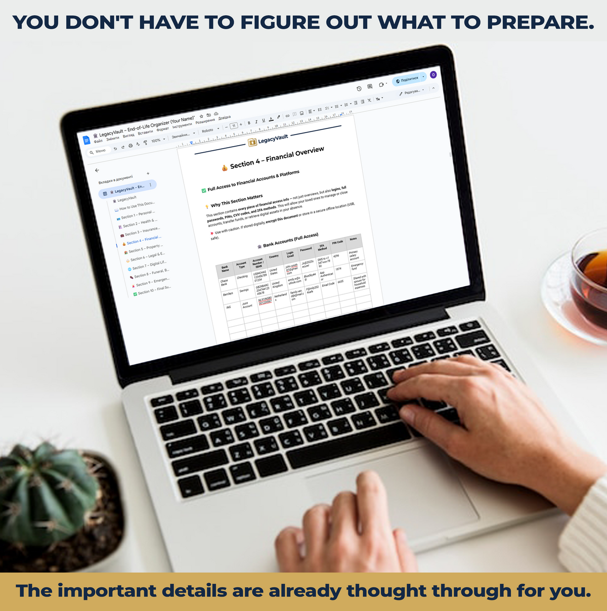 Ultimate End of Life Planning System (Word/PDF) | Estate & Life Document Organizer | Emergency Family Binder | LegacyVault™