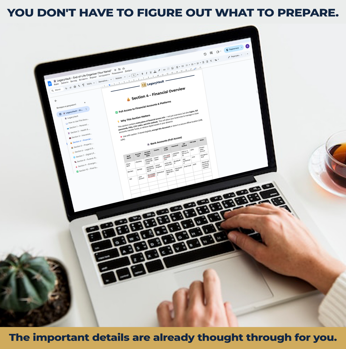 LegacyVault™ Complete End-of-Life Planning System | Estate & Personal Information Organizer | Emergency Family Binder