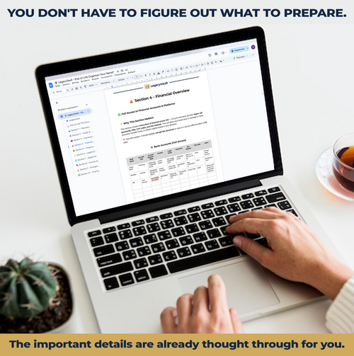 LegacyVault™ Complete End-of-Life Planning System | Estate & Personal Information Organizer | Emergency Family Binder
