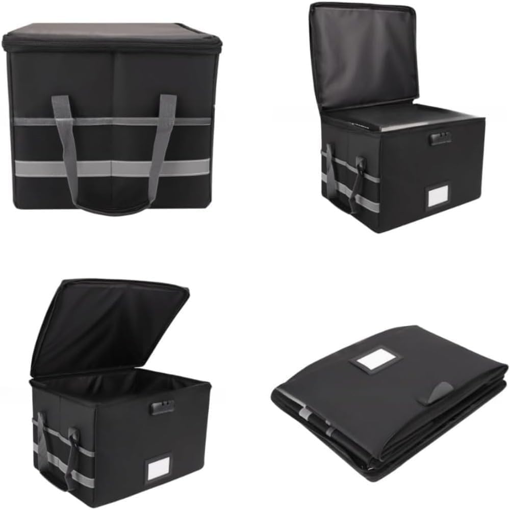 2000° F | Fireproof & Waterproof Document Storage Box with Combination Lock | Collapsible File Storage