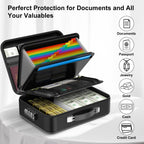 Fireproof Document Box with Lock | Hard-Shell Waterproof Safe Box | Secure Storage Box for Emergency Situations