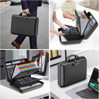 Fireproof & Waterproof Document Bag with Lock | Hard-Shell Storage Safe for Important Documents & Emergency Preparedness