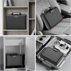 Fireproof & Waterproof Document Bag with Lock | Hard-Shell Storage Safe for Important Documents & Emergency Preparedness