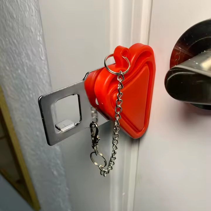 Portable Door Lock for Travel & Home Security | Heavy-Duty Hotel & Airbnb Safety Device | Extra Privacy Lock for College Dorm | No-Drill Door Jammer