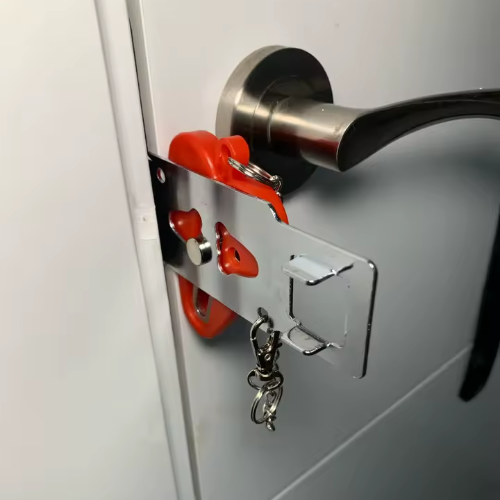 Portable Door Lock for Travel & Home Security | Heavy-Duty Hotel & Airbnb Safety Device | Extra Privacy Lock for College Dorm | No-Drill Door Jammer