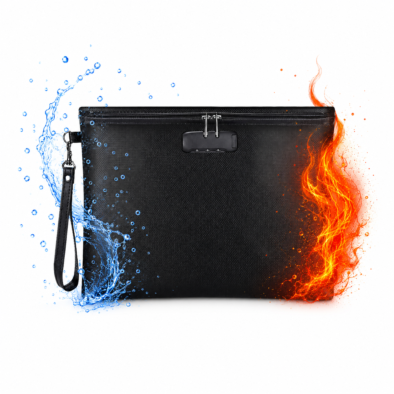 Fireproof & Waterproof Bag for Documents with Lock