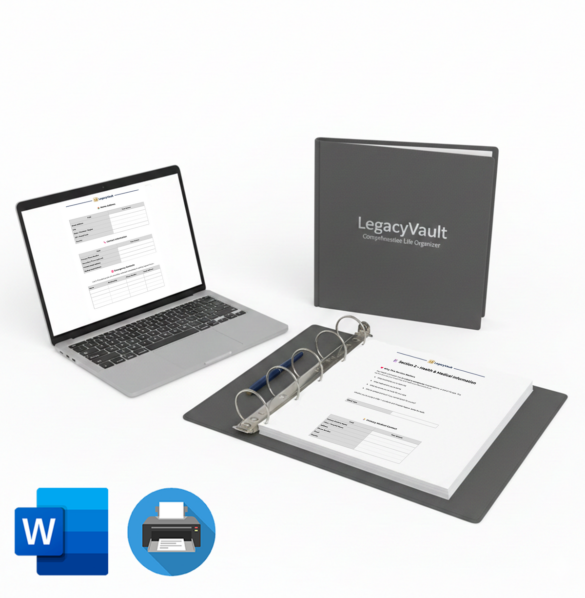Best End of Life Planner | What To Do Before You Die | Personal Information Organizer | Emergency Family Binder