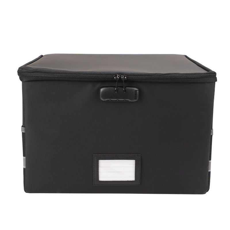 2000° F | Fireproof & Waterproof Document Storage Box with Combination Lock | Collapsible File Storage