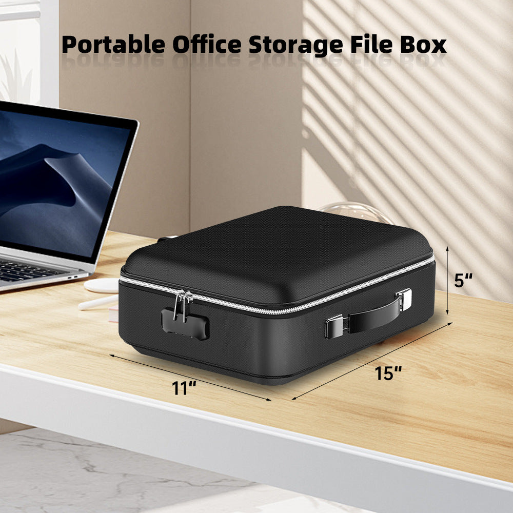 Fireproof Document Box with Lock | Hard-Shell Waterproof Safe Box | Secure Storage Box for Emergency Situations