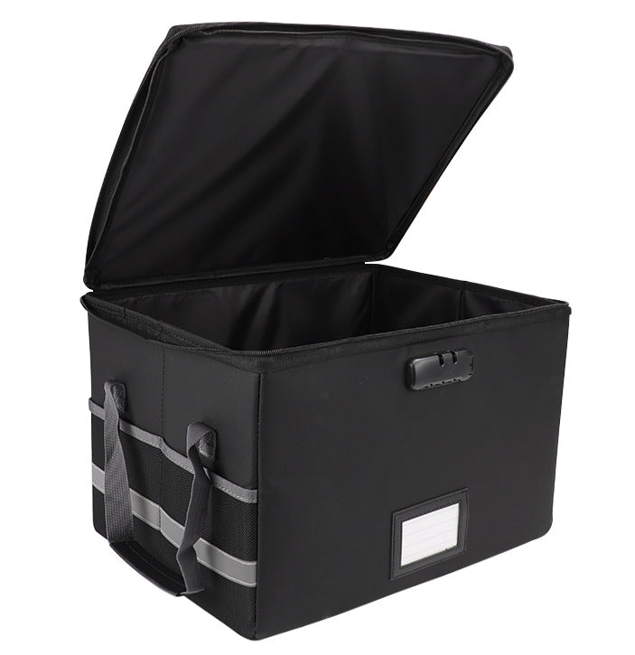 2000° F | Fireproof & Waterproof Document Storage Box with Combination Lock | Collapsible File Storage