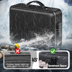 5200° F | Fireproof & Waterproof Hard-Shell Lock Box for Documents | Family Safe with Combination Lock | Fireproof Document Bag & Binder