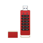 Encrypted USB Flash Drive | AES 256-bit Hardware PIN Lock | Metal USB 3.0 Password Protected Thumb Drive | Auto-Lock & Security Wipe