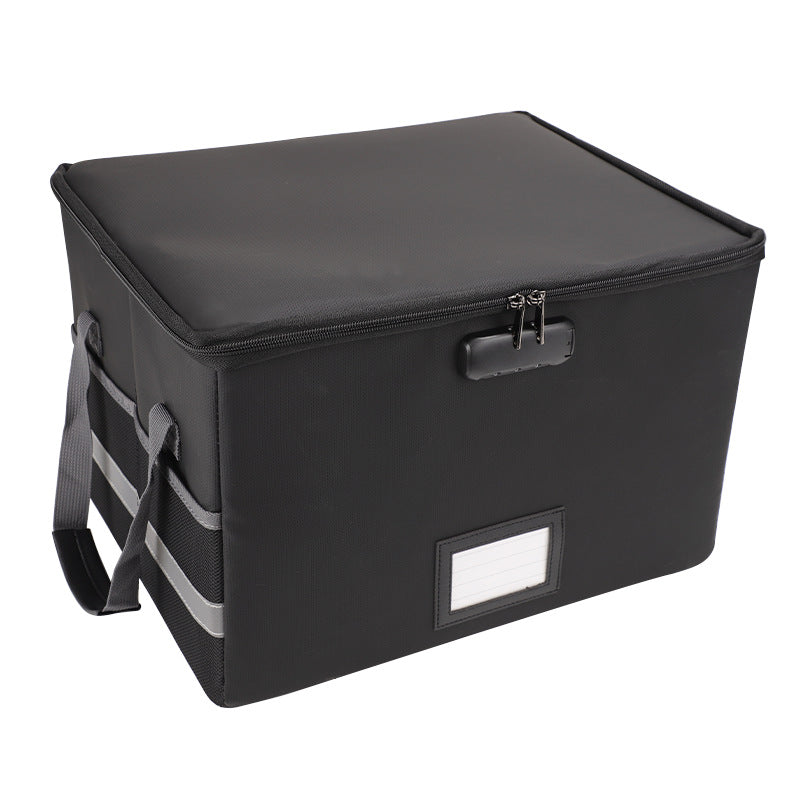 2000° F | Fireproof & Waterproof Document Storage Box with Combination Lock | Collapsible File Storage
