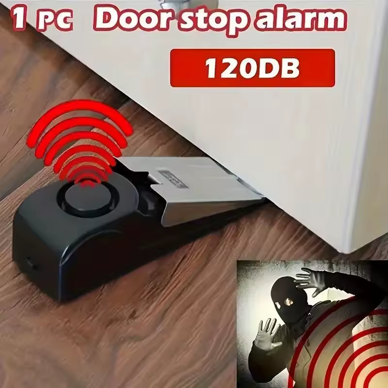 Door Stop Alarm 120dB | Portable Travel Security Wedge | Hotel & Airbnb Safety Device | Unauthorized Entry Jammer