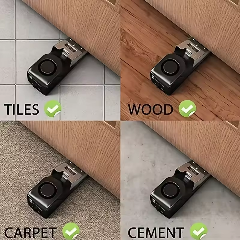 Door Stop Alarm 120dB | Portable Travel Security Wedge | Hotel & Airbnb Safety Device | Unauthorized Entry Jammer