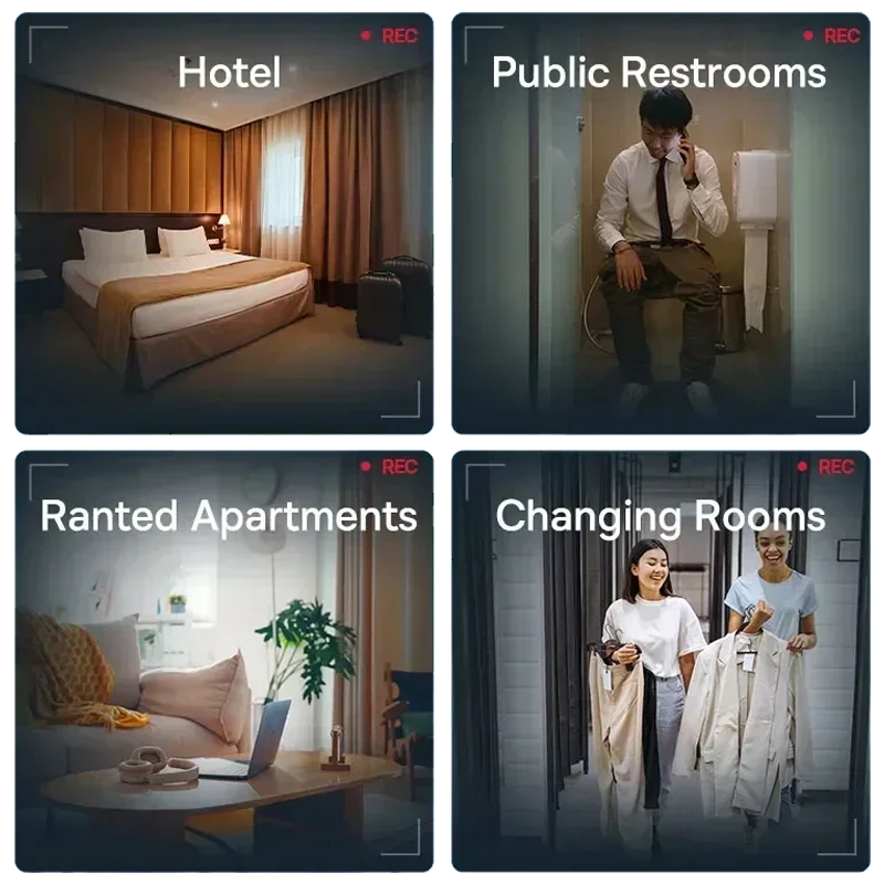 Hidden Camera Detector | Anti-Spy Bug Sweeper | RF Signal Scanner for Airbnb & Hotel Security | Portable Spy Cam Finder | Travel Safety Device