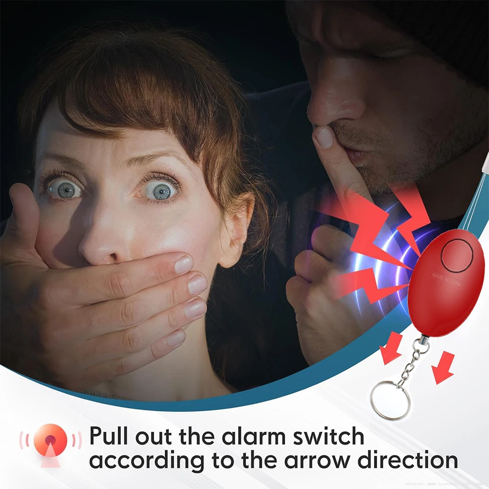 Personal Alarm 130dB | Self Defense Siren for Women & Kids | Emergency Security Keychain with LED Light