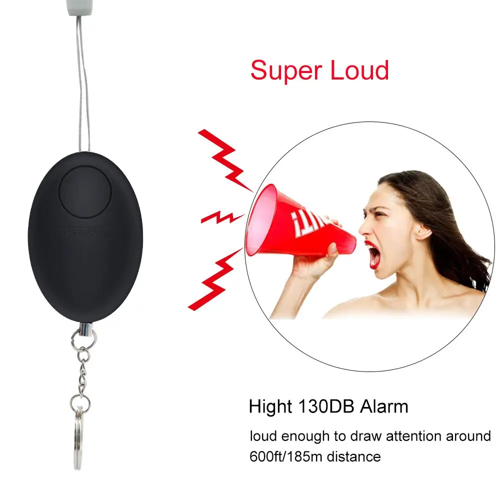 Personal Alarm 130dB | Self Defense Siren for Women & Kids | Emergency Security Keychain with LED Light
